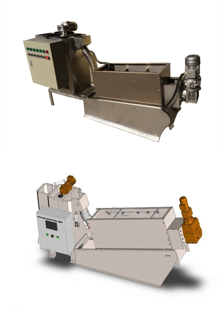 Wholesale Small Portable Wastewater Treatment Multi-Plate Screw Press Sludge Dewatering Machine