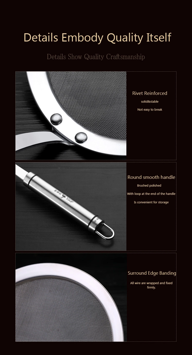 Stainless Steel Mesh Skimmer Kitchen Colander Restaurant Household Kitchenware