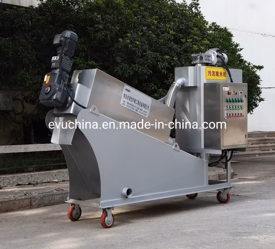 CE/ISO/SGS Wastewater Effluent Treatment Plant Screw Filter Press Sludge Dewatering Machine